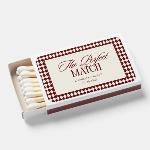 Perfect Match Burgundy Diamond Match Boxes