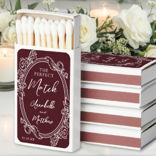 Perfect Match Burgundy Wedding Favor