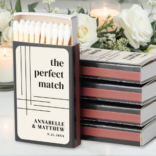 Perfect Match Chic Elegant Wedding Matchbox