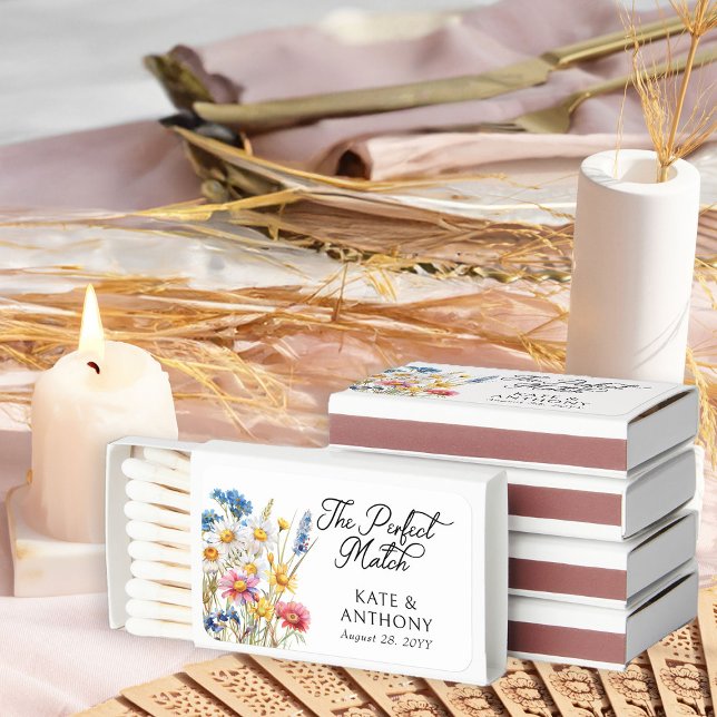 Perfect Match Country Wildflower Wedding Favors (Wedding favor matches from Country Wildflower wedding collection by Darling & May)