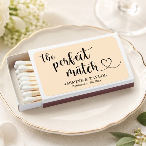 Perfect Match Elegant Calligraphy Wedding Matches