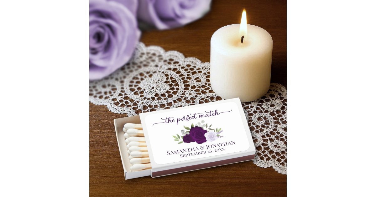 Perfectmatch Roses Perfect Match Elegant Purple Roses Wedding Matches | Zazzle