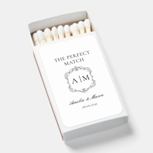 Perfect Match! Elegant Vintage Monogram  Matchboxes