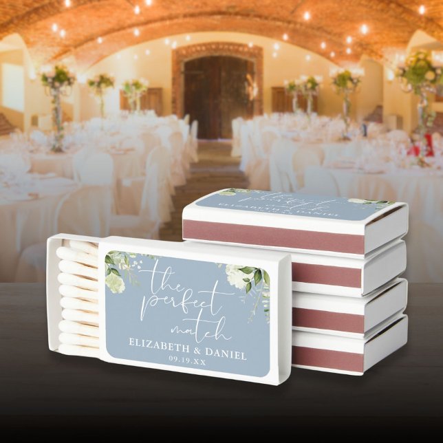 Perfect Match Greenery Dusty Blue Wedding Favor (Perfect Match Greenery Dusty Blue Wedding Favor)