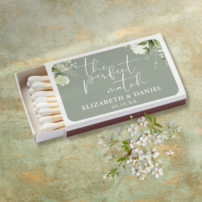 Perfect Match Greenery Sage Green Wedding Favor (Perfect Match Greenery Sage Green Wedding Favor)