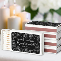 Perfect Match Hand Drawn Whimsical Wedding Matches