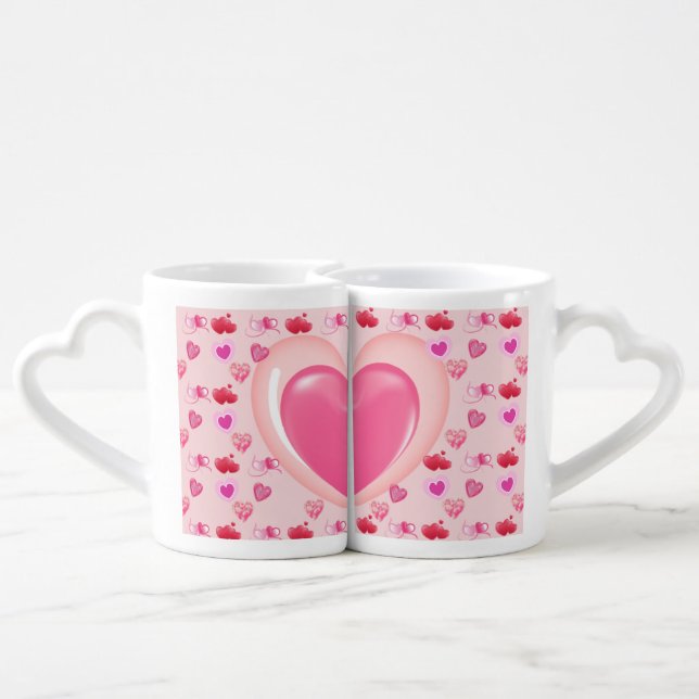 Perfect Match Heart Couple Mugs – Romantic Love Co (Back Nesting)