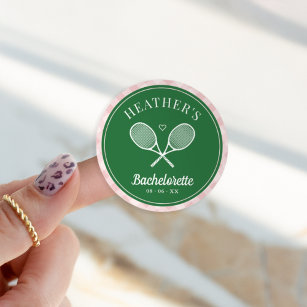 Perfect Match Last Swing Tennis Bachelorette Classic Round Sticker