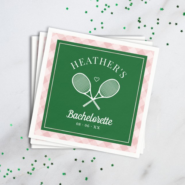 Perfect Match Last Swing Tennis Bachelorette Napkins (Creator Uploaded)