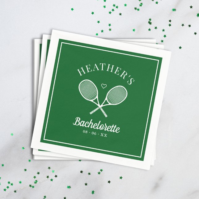 Perfect Match Last Swing Tennis Bachelorette Napkins (Creator Uploaded)