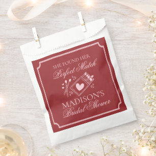 Perfect Match Matchbox Bridal Shower Dessert Favor Bag