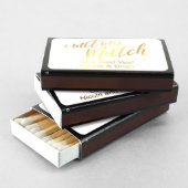 Perfect Match Metallic Foil Black Matchboxes (3/4)