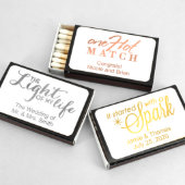 Perfect Match Metallic Foil Black Matchboxes (Front)