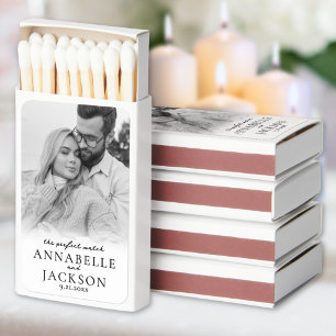 Perfect Match Minimalist Photo Wedding Favors