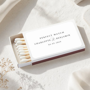 Perfect Match! Modern Minimal White Matchboxes