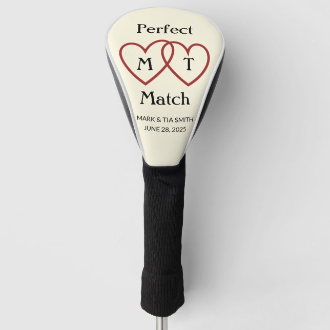 Perfect Match Monogram Golf Head Cover (Front)