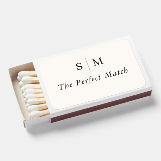 Perfect Match Monogram White Wedding (Front Open)