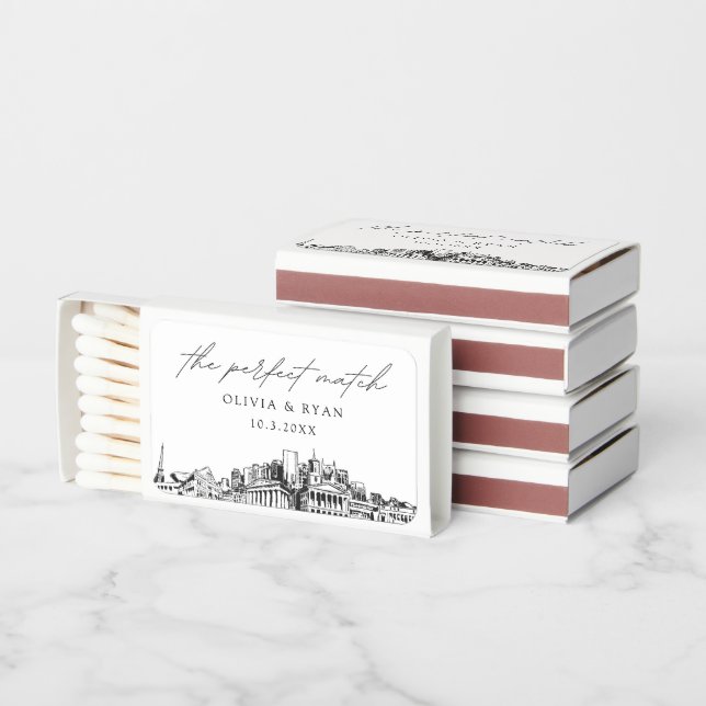Perfect Match Nashville Wedding Favor Matches (Stacked)