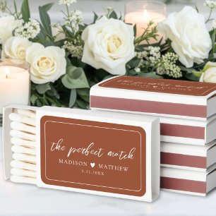 Perfect Match Orange Wedding Matchbox