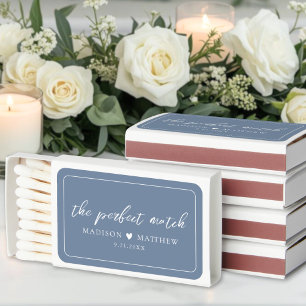 Perfect Match Periwinkle Wedding Matchbox