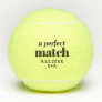 Perfect Match Personalized Wedding Tennis Balls