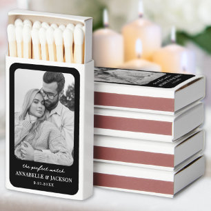 Perfect Match Photo Wedding Favor Matchboxes