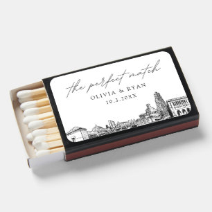 Perfect Match Pittsburgh Wedding Favor Matchbox