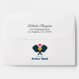 Perfect Match Preppy Pickleball Bridal Shower Envelope