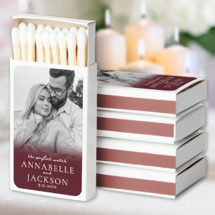 Perfect Match Red Photo Wedding Favors