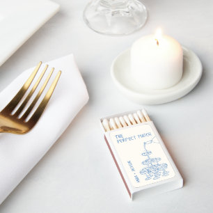 Perfect Match Scribble Blue Unique Wedding Favor