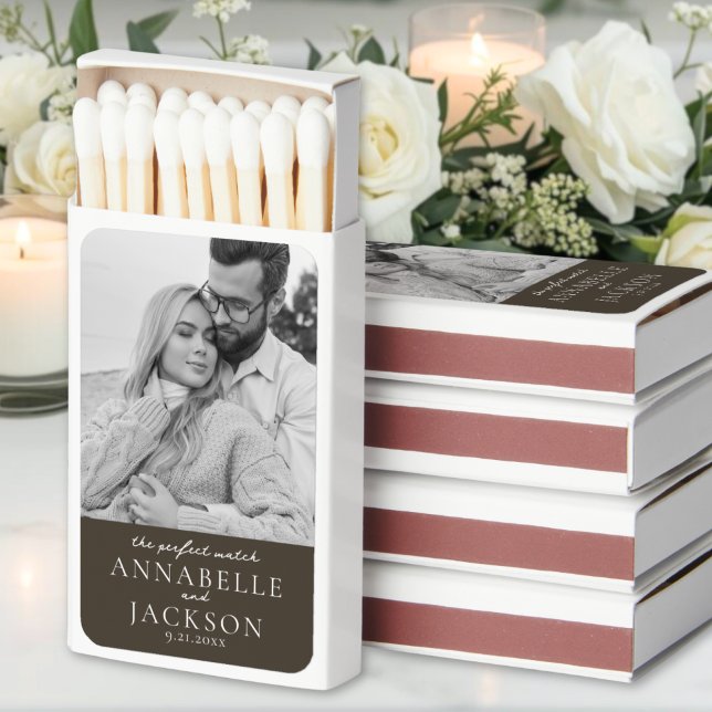 Perfect Match Simple Couple Photo Wedding Favors (Perfect Match Simple Couple Photo Wedding Favors)
