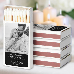 Perfect Match Simple Couple Photo Wedding Favors