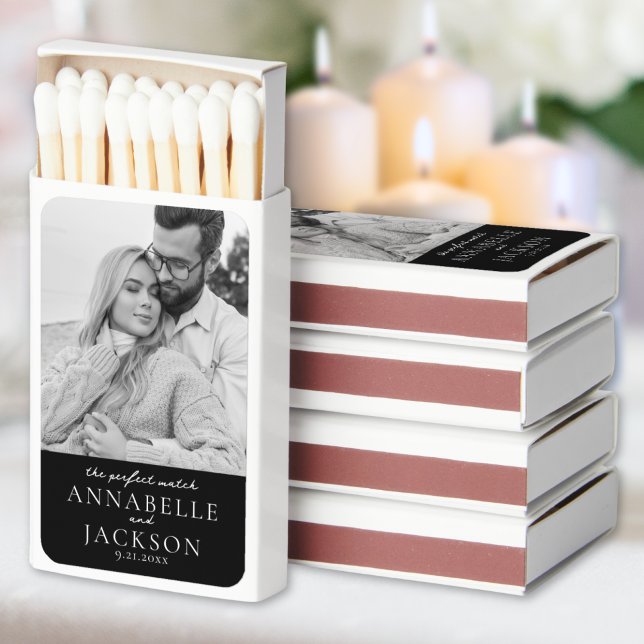 Perfect Match Simple Couple Photo Wedding Favors (Perfect Match Simple Couple Photo Wedding Favors)