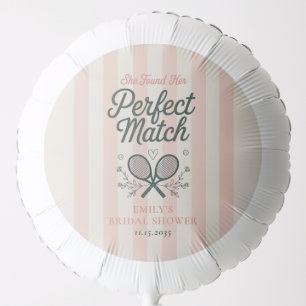 Perfect Match Social Club Tennis Bridal Shower Balloon