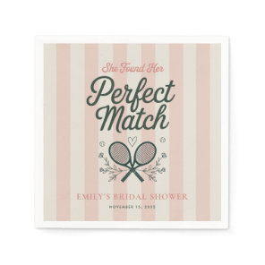 Perfect Match Social Club Tennis Bridal Shower Napkins