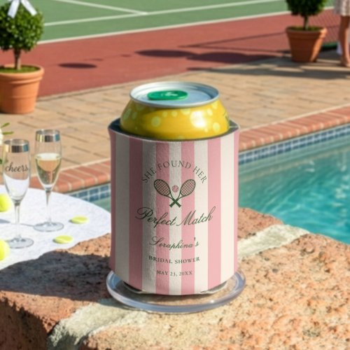 Perfect Match Tennis Bridal Shower Can Cooler