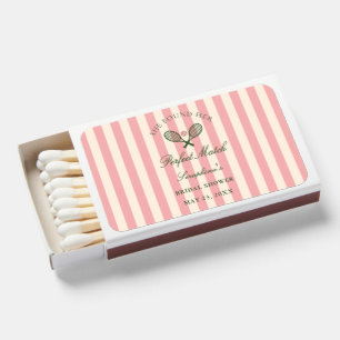 Perfect Match Tennis Bridal Shower Favor Matchbox