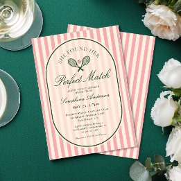 Perfect Match Tennis Bridal Shower Invitation