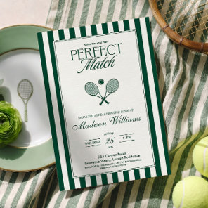 Perfect Match Tennis Bridal Shower Invitation