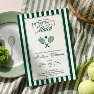 Perfect Match Tennis Bridal Shower Invitation