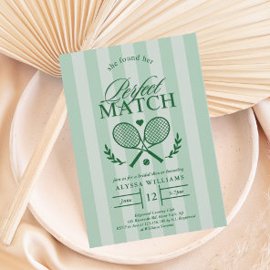 Perfect Match Tennis Bridal Shower Invitation