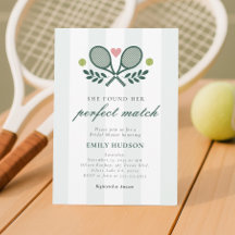 Perfect Match Tennis Bridal Shower Invitation