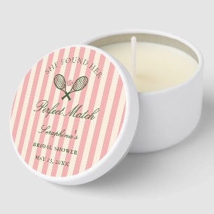 Perfect Match Tennis Bridal Shower Mini Candle Favors