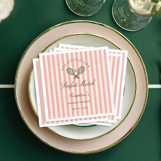 Perfect Match Tennis Bridal Shower Napkins