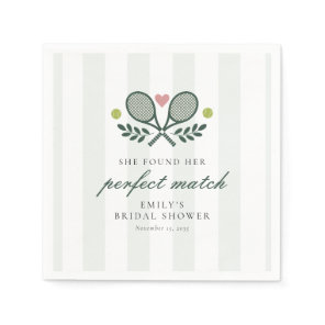 Perfect Match Tennis Bridal Shower Napkins