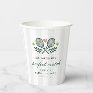 Perfect Match Tennis Bridal Shower Paper Cups