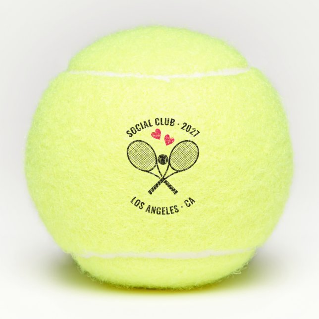 Perfect Match Tennis Bridal Shower Party Favor Balls (Front)