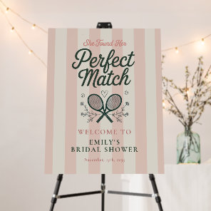 Perfect Match Tennis Bridal Shower Welcome Sign