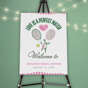 Perfect Match Tennis Bridal Shower Welcome Sign