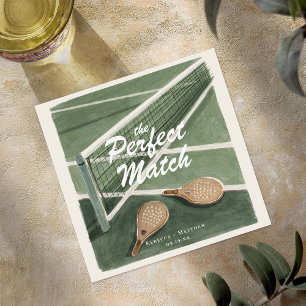 Perfect Match Tennis Country Club Wedding Napkins